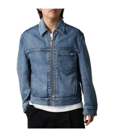 Celine Long-sleeved Denim Jacket In Blue
