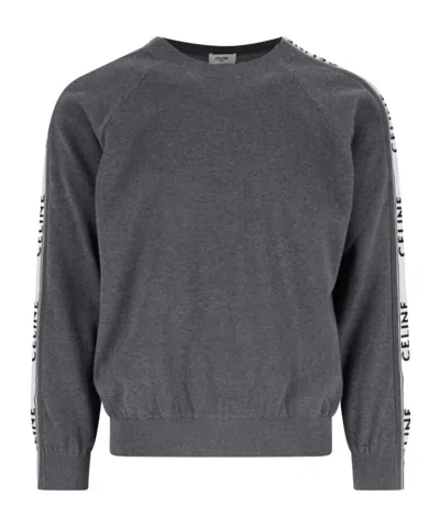 Celine Long-sleeved Sweatshirt In Gray