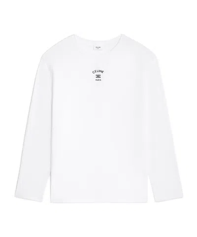 Celine Long-sleeved T-shirt In White
