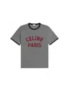 CELINE LOOSE CELINE PARIS T-SHIRT IN COTTON JERSEY