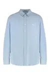 Celine Loose Cotton Chambray Shirt In Blue