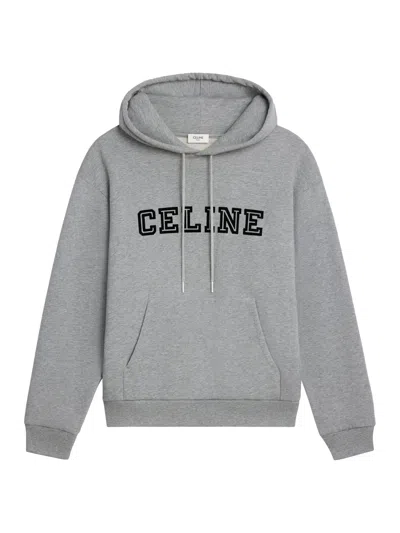 Celine Cropped Logo-embroidered Cotton-jersey Hoodie In Animal Print