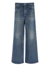 Celine Wide Leg Trousers Faded Effect In Blue