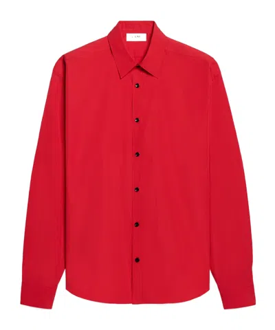 Celine Loose Shirt In Cotton Poplin In Red