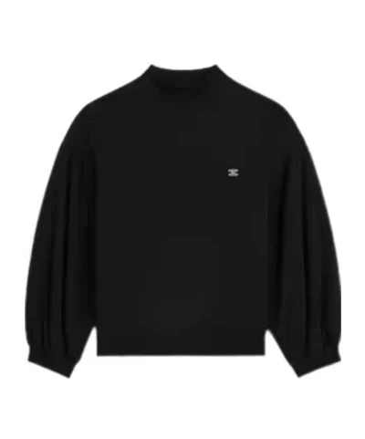 Celine Loose Sweatshirt In Cotton Fleece In Black
