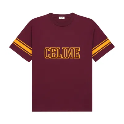 Pre-owned Celine Loose Triomphe T-shirt 'bordeaux' | Red | Men's Size M
