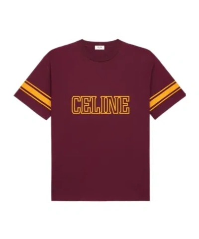 Celine Loose Triomphe T-shirt In Cotton Jersey