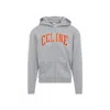 Celine Grey Logo Solid Pattern Sweatshirt In Gray