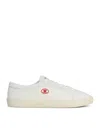 Celine Lou Low-top Lace-up Sneaker With Triomphe Application In Canvas And Calfskin In White