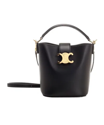 Celine Mini Bucket Louise In Smooth Calfskin In Black