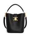 Celine Louise Small Leather Bucket Bag In Black