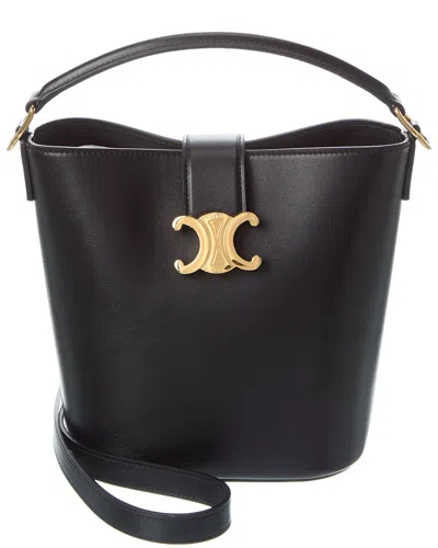 Celine Small Bucket Louise In Smooth Calfskin In Black