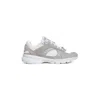 Celine Low Creased Lace-up Sneaker Runner In Suede And Mesh In Gray