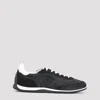 Celine Leather And Suede-trimmed Logo-embroidered Shell Sneakers In Black
