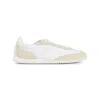 Celine Triomph Low Lace-up Sneaker With Suede Panels In White