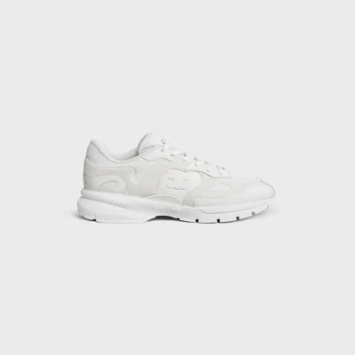 Celine Low Laceup Sneaker In White