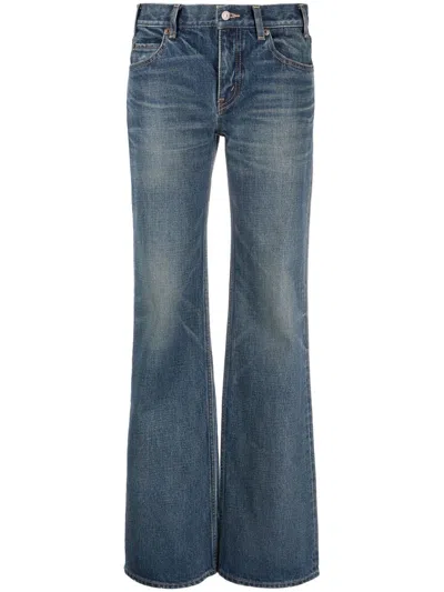 Celine Blue Low-rise Flared Jeans