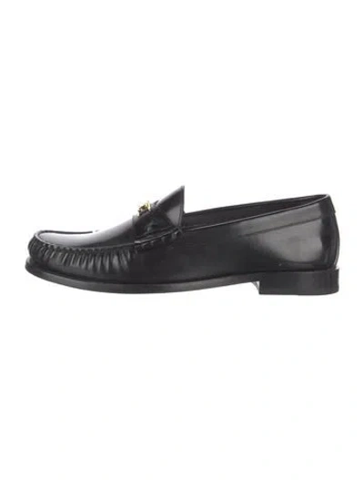 Pre-owned Celine Luca Triomphe Loafers In Black