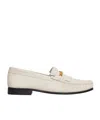 Celine Luco Loafer With Fringes In Lizard Stamped Calfskin In White