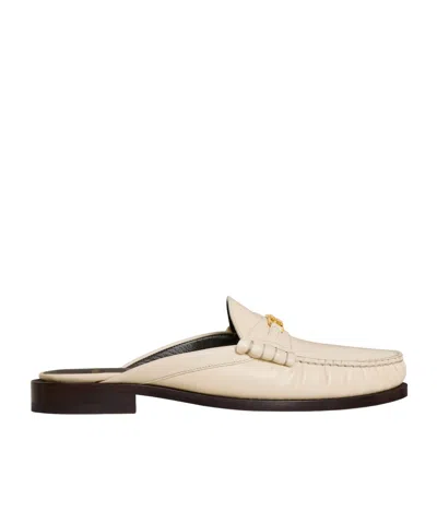 Celine Luco Mules In Milk Color