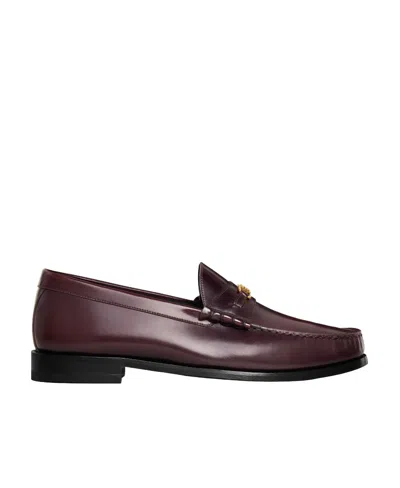 Celine Luco Triomphe Flat-soled Love Shoes In Red