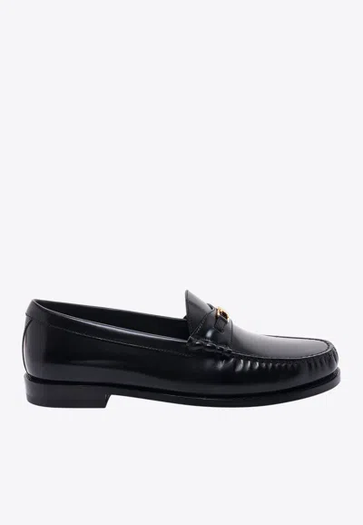 Celine Luco Triomphe Leather Loafers