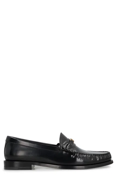 Celine Luco Triomphe Loafer In Polished Bull In Black