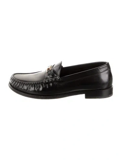 Pre-owned Celine Luco Triomphe Loafers In Black