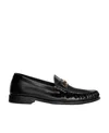 Celine Triomphe Leather Loafers Men In Black