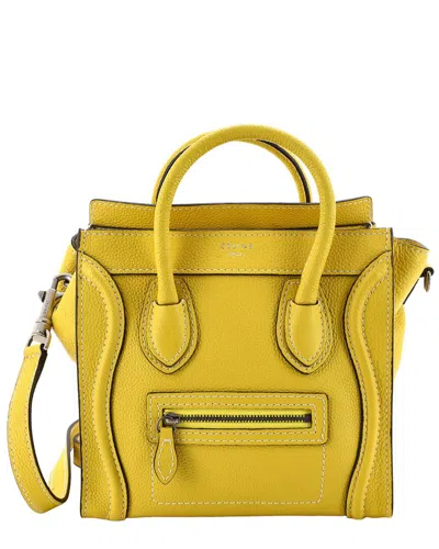 Pre-owned Celine Luggage Bag Grainy Nano (authentic Pre-loved)