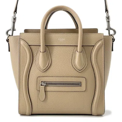 Pre-owned Celine Luggage Beige Leather Handbag Shoulder Bag () In Sand