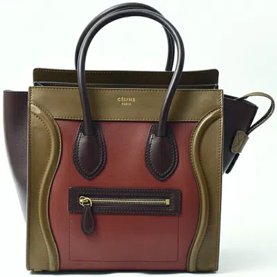 Pre-owned Celine Luggage Brown Red Color Handbag Tote Bag ()