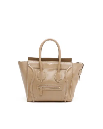Celine Céline Luggage Micro Bag In Brown
