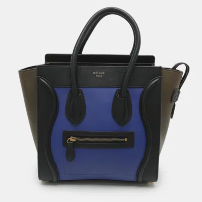Pre-owned Celine Luggage Micro Multicolor Leather Tote