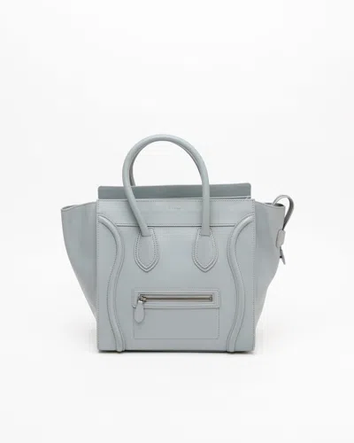 Celine Céline Luggage Mini Bag In Gray
