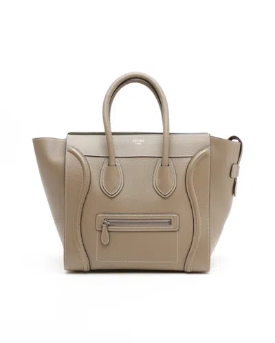 Celine Céline Luggage Mini Bag In Brown