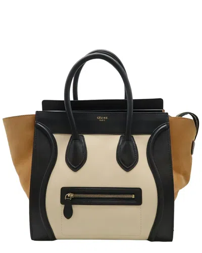 Celine Luggage Mini Shopper Tote Bag (authentic Pre-loved) In Black