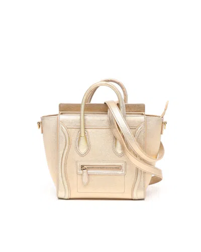 Celine Céline Luggage Nano Bag In Gold