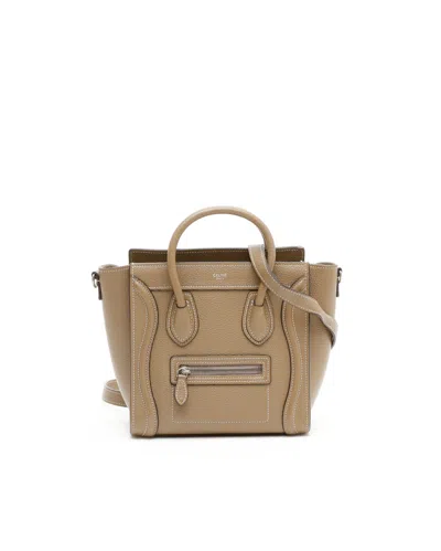 Celine Céline Luggage Nano Bag In Brown