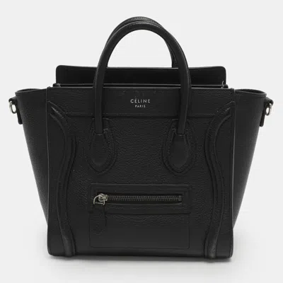 Pre-owned Celine Luggage Nano Black Leather Tote