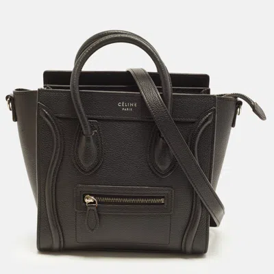 Pre-owned Celine Luggage Nano Black Leather Tote