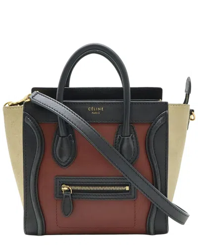 Celine Luggage Nano Shopper Handbag (authentic Pre-loved) In Brown