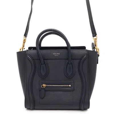 Pre-owned Celine Luggage Navy Leather Handbag Shoulder Bag ()