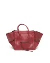 Celine Red Drummed Leather Phantom Luggage (authentic Pre-loved)
