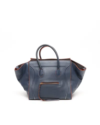 Celine Céline Luggage Phantom Bag In Blue