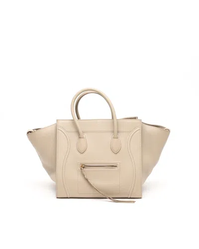 Celine Céline Luggage Phantom Tote Bag In Neutral