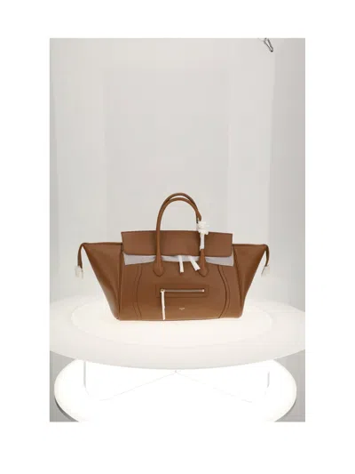 Celine Luggage Shoulder Bag In Brown
