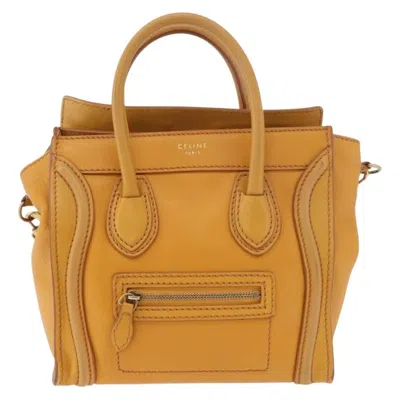 Pre-owned Celine Luggage Smooth Leather Yellow Leather Tote Bag Bag ()