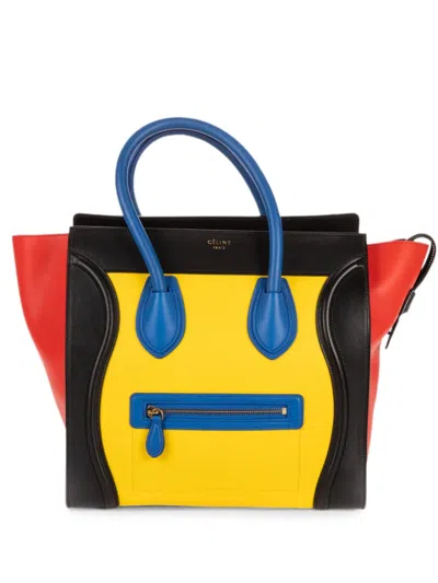 Pre-owned Celine Luggage Tote Bag In Yellow