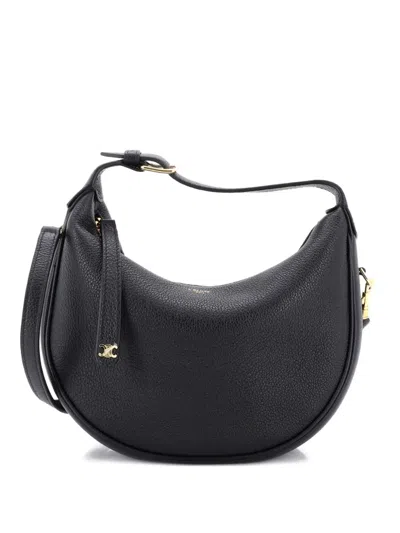 Pre-owned Celine Lulu Bag Leather Teen Hobo Bag In Black